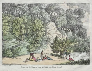 Utsikt över Sir John Moresheads Estate vid Blisland nära Bodmin, Cornwall, 1805.