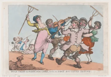 Wild Irish, eller Paddy from Cork with his Coat Buttoned Behind, 1818., 1818.