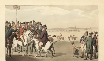 Ung engelsk gentleman som spelar på Newmarket racerbana