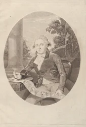 Henry William Bunbury ritar sin långa menuett, 1789., 1789.