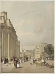 London As It Is: Board of Trade, Whitehall, från Downing Street
