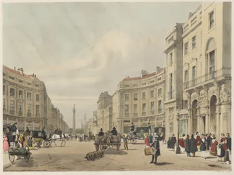 London As It Is: Regent Street, med utsikt mot Duke of Yorks kolonn