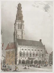 Pittoresk arkitektur i Paris, Gent, Antwerpen, Rouen: L