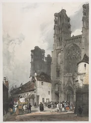 Pittoresk arkitektur i Paris, Gent, Antwerpen, Rouen: Laon, Frankrike