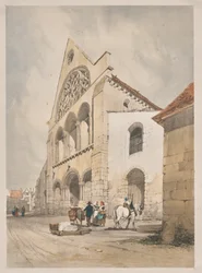 Pittoresk arkitektur i Paris, Gent, Antwerpen, Rouen: St. Andre, Chartres, Frankrike
