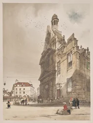 Pittoresk arkitektur i Paris, Gent, Antwerpen, Rouen: St. Etienne du Mont, Paris
