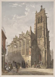 Pittoresk arkitektur i Paris, Gent, Antwerpen, Rouen: St. Severin, Paris