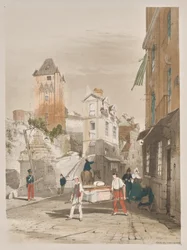 Pittoresk arkitektur i Paris, Gent, Antwerpen, Rouen: Tour de Remy, Dieppe, Frankrike