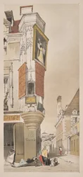 Pittoresk arkitektur i Paris, Gent, Antwerpen, Rouen: Old Rue du Temple, Paris