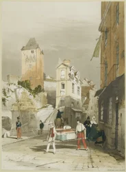 Pittoresk arkitektur i Paris, Gent, Antwerpen, Touen, etc.