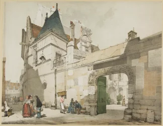 Pittoresk arkitektur i Paris, Gent, Antwerpen, Touen, etc.