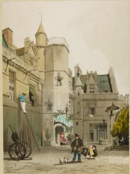 Pittoresk arkitektur i Paris, Gent, Antwerpen, Touen, etc.