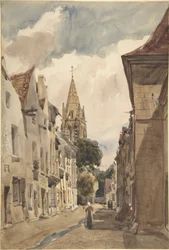 Vy över Issy (En gata i Issy-les-Moulineaux, Seine)