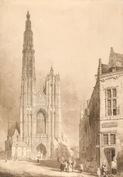 Utsikt över Antwerpens katedral