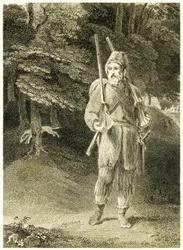 ?Robinson Crusoe-jakt? från ?The Life and Strange Surprising Adventures of Robinson Crusoe, or York, Mariner? av Daniel Defoe