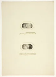 Studera för en tallrik från The Triumphs of Temper, i Royal Engagements Pocket Book från 1796