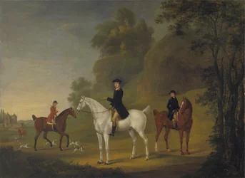 Lord Bulkeley och hans Harriers, hans Huntsman John Wells och Whipper-In R. Jennings
