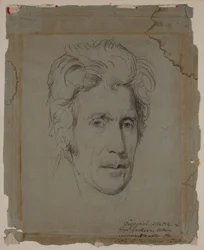 Andrew Jackson, efter slaget vid New Orleans, ca 1815 (ritning)