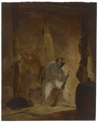 I hans grotta, ca. 1856