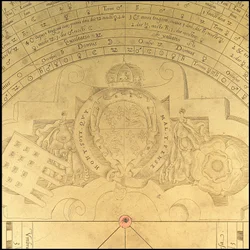 Astrolabium: detalj åtsidan, ca 1552 (brons)