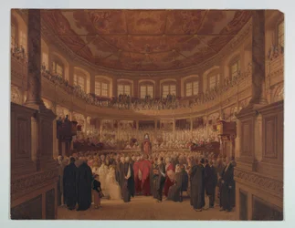 Teckning, Encaenia i Sheldonia, 1814
