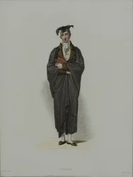 Scholar, graverad av J. Agar, publicerad i R. Ackermanns 