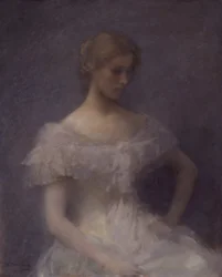 Ung flicka sittande, 1896.