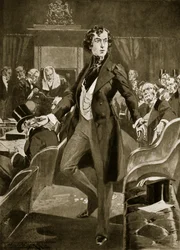 Disraelis första tal i Commons, illustration från 