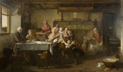 Godnatt (olja på panel)