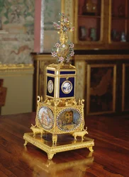 Musikalisk automat, necessaire och klocka, av Thomas Weekes, ca 1800
