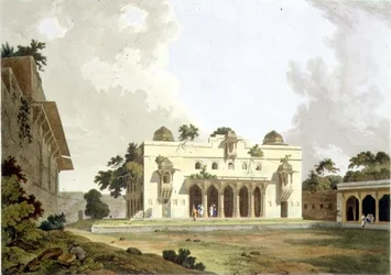 Ruiner i Rotas Gur, Bahar, tallrik II från del 4 av "Oriental Scenery", pub. 1801 (akvatint)