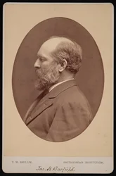 Porträtt av James Abram Garfield 1831-1881, juni 1880.