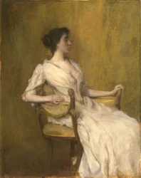 Damen i vitt, ca 1901 (olja på pannå)