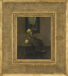 The Mirror, 1907 (olja på träpanel)