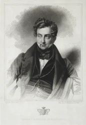 Porträtt av greve Mikhail Yurievich Vilegorsky 1788-1856, tidigt 1830-tal