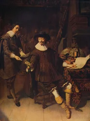 Constantijn Huygens och hans kontorist, 1627, c1915