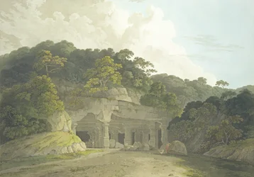 The Entrance to the Elephanta Cave, skylt 58 från 