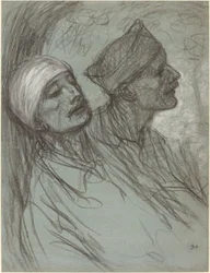 En sårad soldat och hans kamrat, 1916.