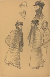 Figurstudier [recto], sent 1800-tidigt 1900-tal.