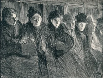 Inuti en spårvagn, 1896, 1898