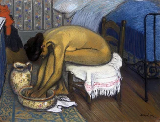 Badet av Steinlen, Theophile Alexandre (1859-1923)
