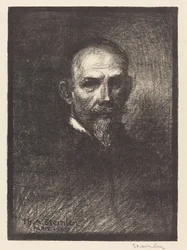 Självporträtt (Steinlen framifrån, huvudet rakt)