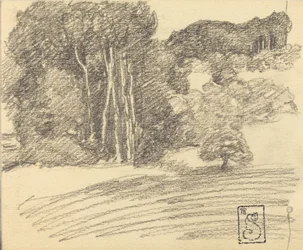 Skogen vid Courdemanche, 1895.