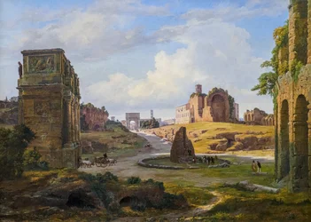 Utsikt från Colosseum mot Forum Romanum