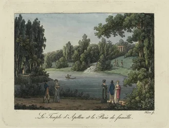 Apollontemplet och kaskaden i Pavlovskparken, 1810-talet.