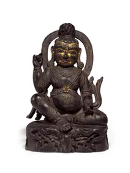 Figur av Mahasiddha (förgylld zitan)