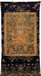 Tredje Panchen Lama Losan Penden Yeshe (gouache på tyg)