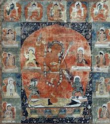 Tibetansk kultur: Sanwara Mandal (Detaljer). thankka