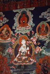 Väggmålningar som visar gudar, Potala Palace (Unescos världsarvslista).