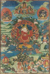 Ganapati Thangka, 1700-talet.